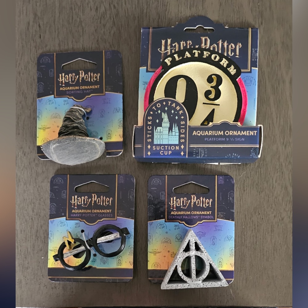 Variety of 4 Penn-Plax Harry Potter Themed Aquarium Ornaments